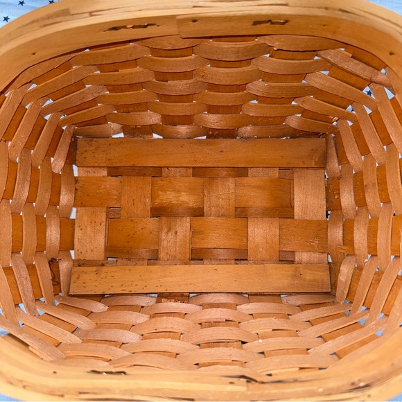 Vintage Woven Oblong Handled Gathering / Gardening / Herbs / Flower Basket EUC - Picture 15 of 17